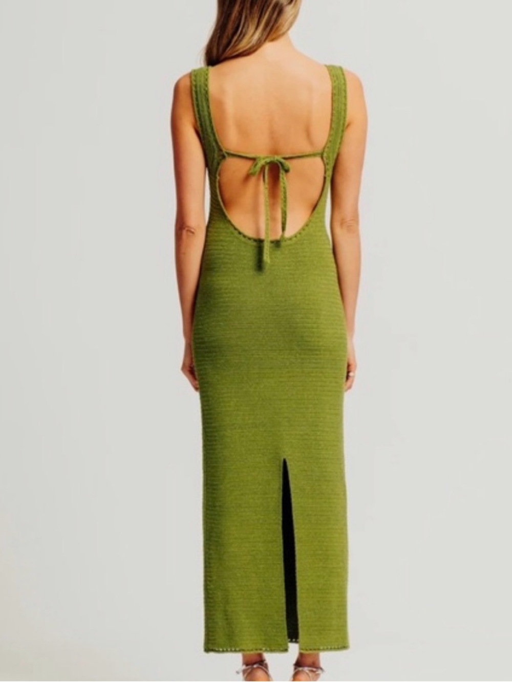 Torn by Ronny Kobo Madi dress in green metallic - Picture 2 of 3